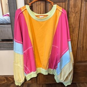 BIBI Orange Knit Top